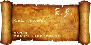 Radu Jozafát névjegykártya